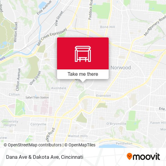 Dana Ave & Dakota Ave map