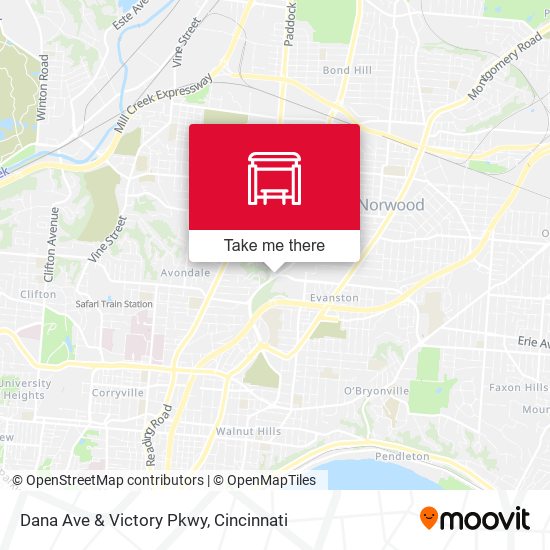 Dana Ave & Victory Pkwy map