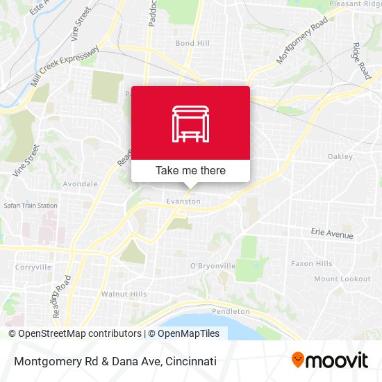 Mapa de Montgomery Rd & Dana Ave