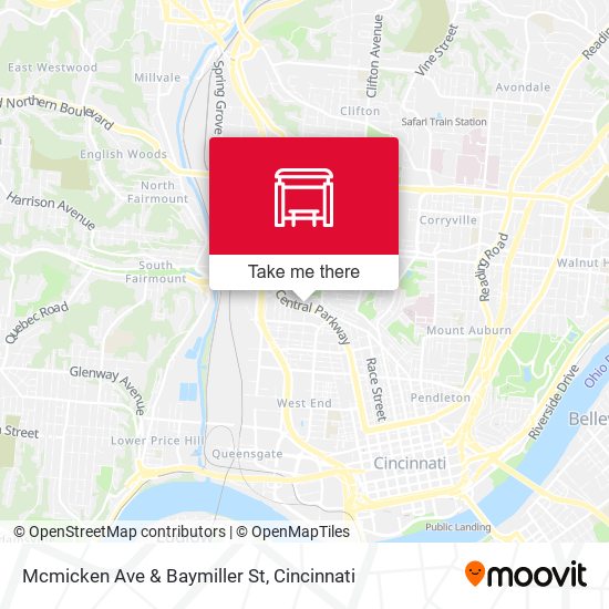 Mcmicken Ave & Baymiller St map