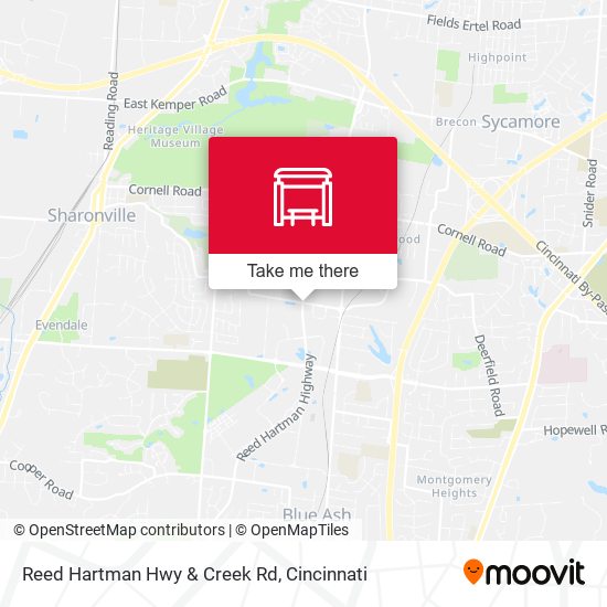 Mapa de Reed Hartman Hwy & Creek Rd
