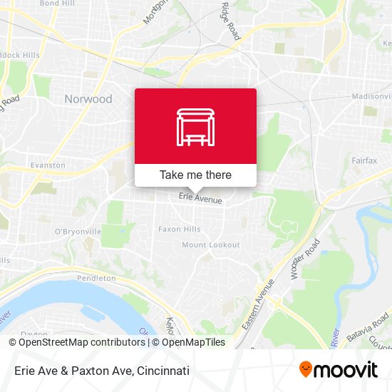 Erie Ave & Paxton Ave map