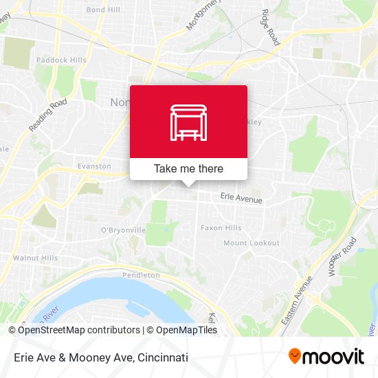 Erie Ave & Mooney Ave map