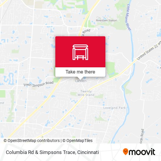 Mapa de Columbia Rd & Simpsons Trace