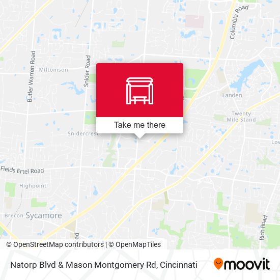 Natorp Blvd & Mason Montgomery Rd map