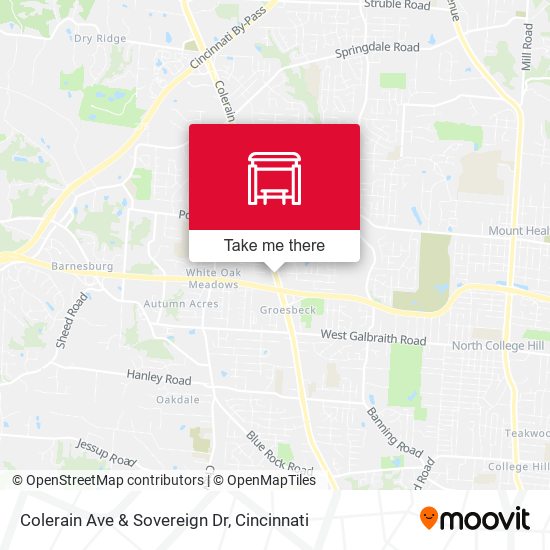 Colerain Ave & Sovereign Dr map