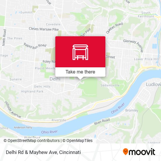 Delhi Rd & Mayhew Ave map