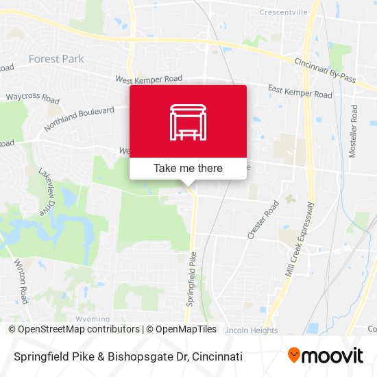Mapa de Springfield Pike & Bishopsgate Dr