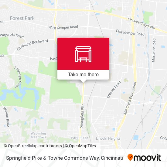 Mapa de Springfield Pike & Towne Commons Way
