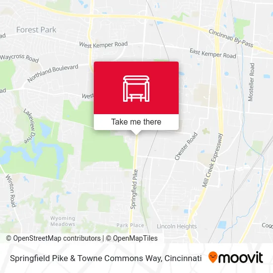 Springfield Pike & Towne Commons Way map