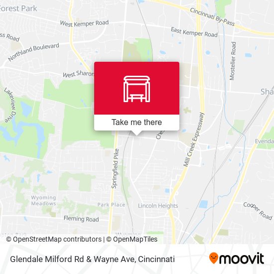 Glendale Milford Rd & Wayne Ave map