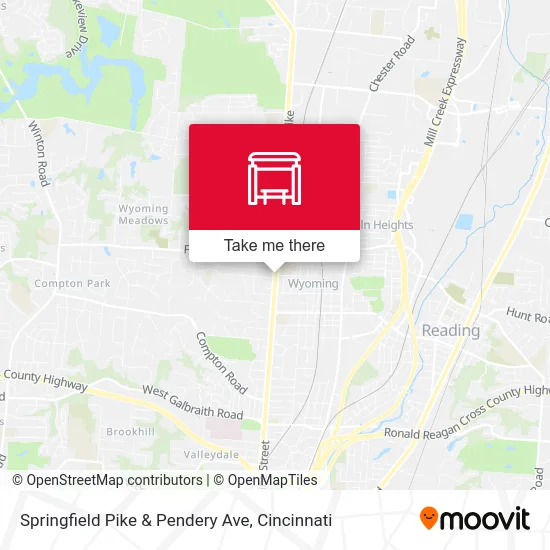 Springfield Pike & Pendery Ave map