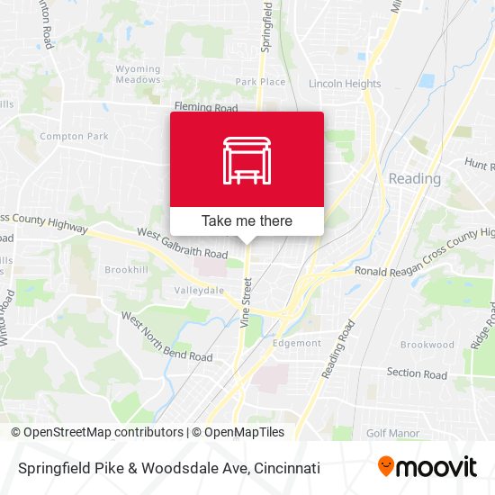 Springfield Pike & Woodsdale Ave map