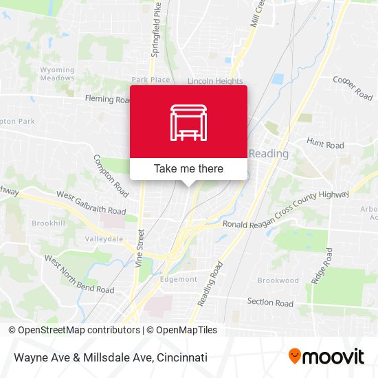 Wayne Ave & Millsdale Ave map