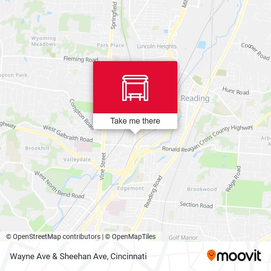 Wayne Ave & Sheehan Ave map