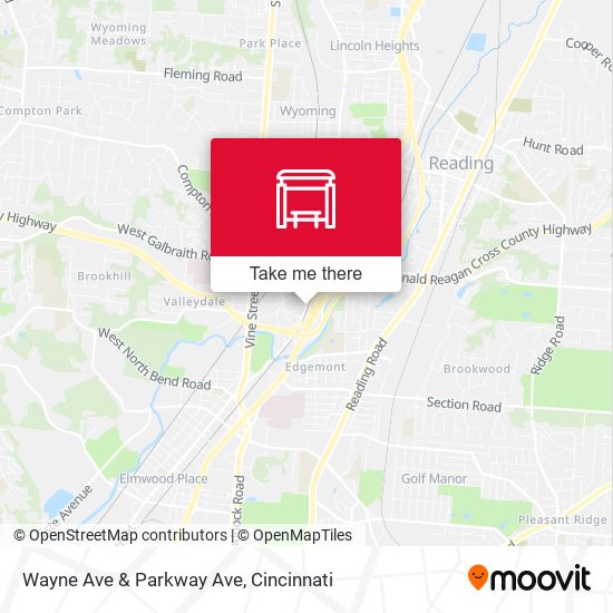 Wayne Ave & Parkway Ave map