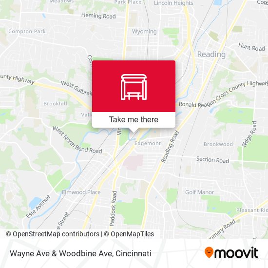 Wayne Ave & Woodbine Ave map