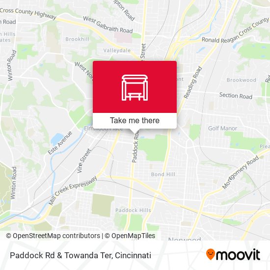 Paddock Rd & Towanda Ter map