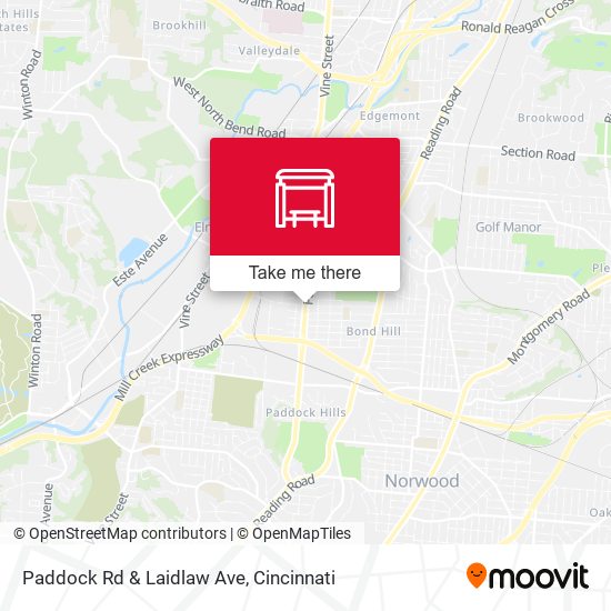 Paddock Rd & Laidlaw Ave map