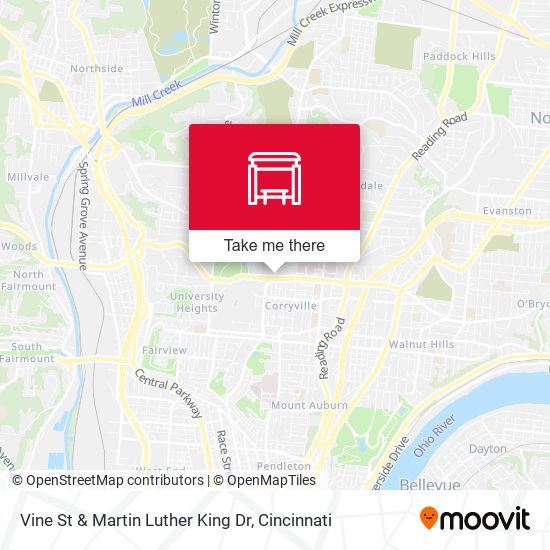 Vine St & Martin Luther King Dr map