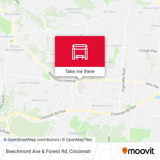 Beechmont Ave & Forest Rd map