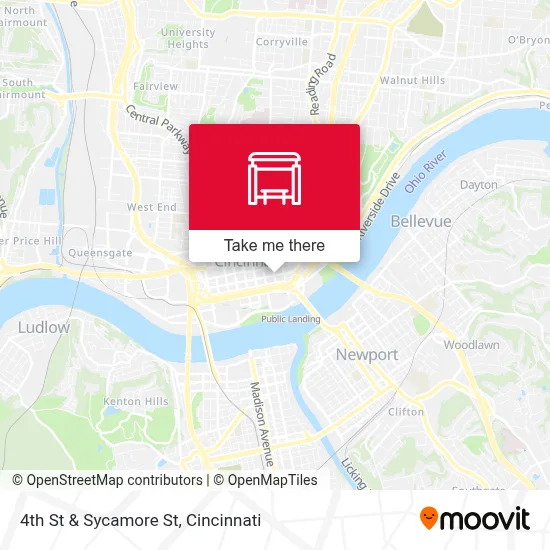 4th St & Sycamore St map