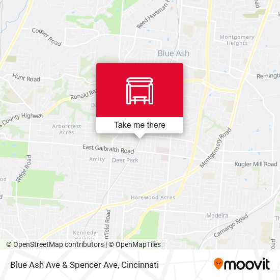 Mapa de Blue Ash Ave & Spencer Ave