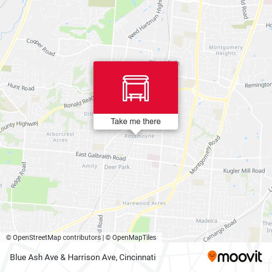 Mapa de Blue Ash Ave & Harrison Ave