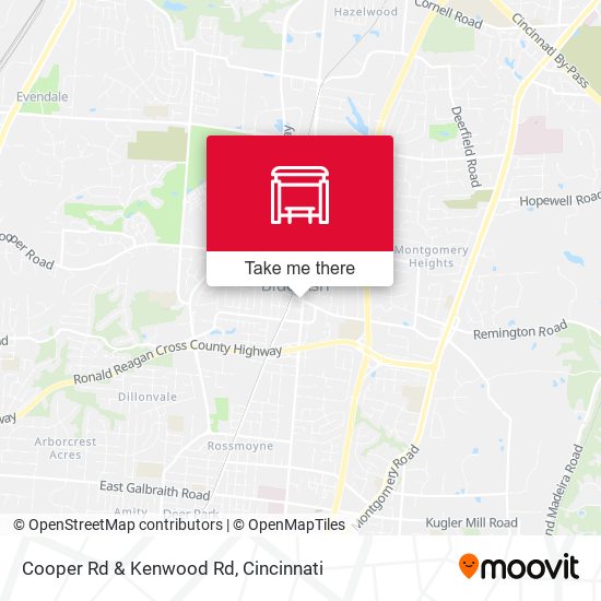 Cooper Rd & Kenwood Rd map