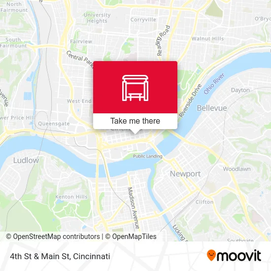 4th St & Main St map