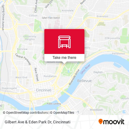 Mapa de Gilbert Ave & Eden Park Dr