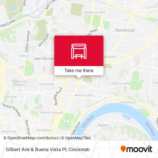 Gilbert Ave & Buena Vista Pl map