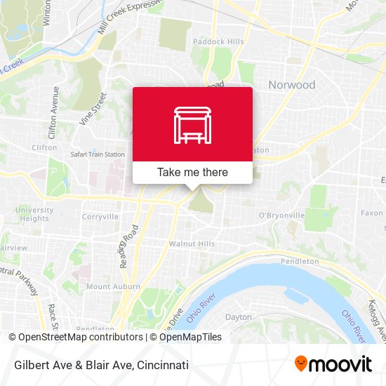 Gilbert Ave & Blair Ave map