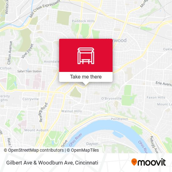 Gilbert Ave & Woodburn Ave map