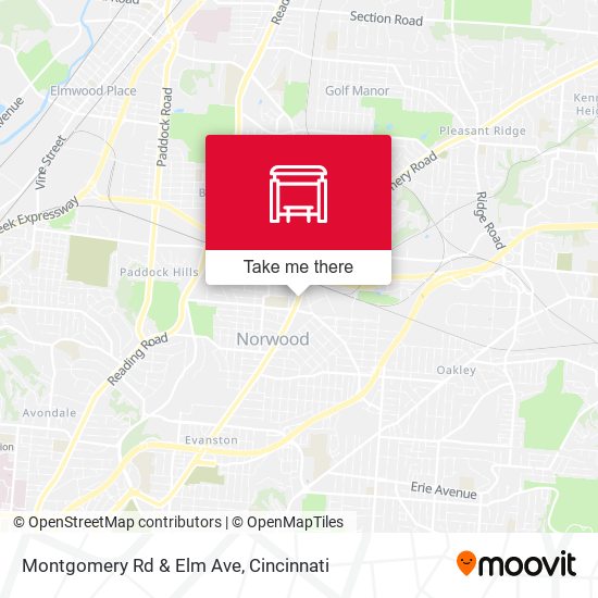 Mapa de Montgomery Rd & Elm Ave
