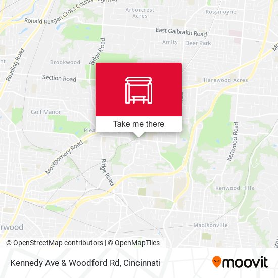 Kennedy Ave & Woodford Rd map