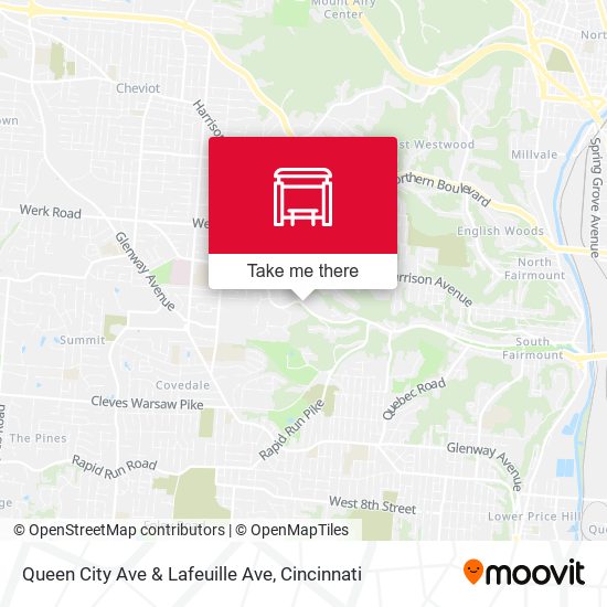 Queen City Ave & Lafeuille Ave map