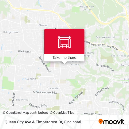 Queen City Ave & Timbercrest Dr map