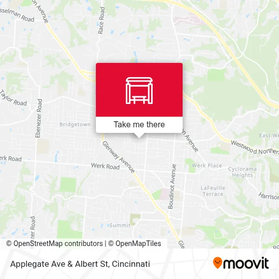Applegate Ave & Albert St map