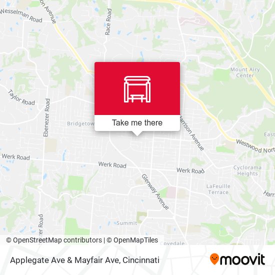 Applegate Ave & Mayfair Ave map