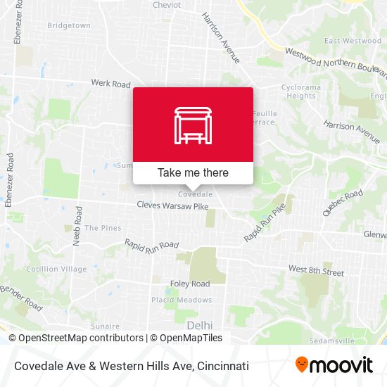 Mapa de Covedale Ave & Western Hills Ave