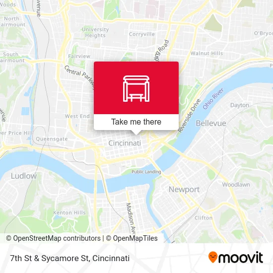 7th St & Sycamore St map