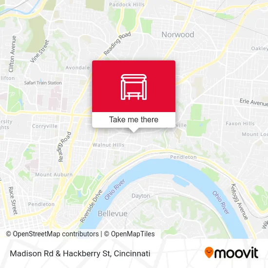 Madison Rd & Hackberry St map