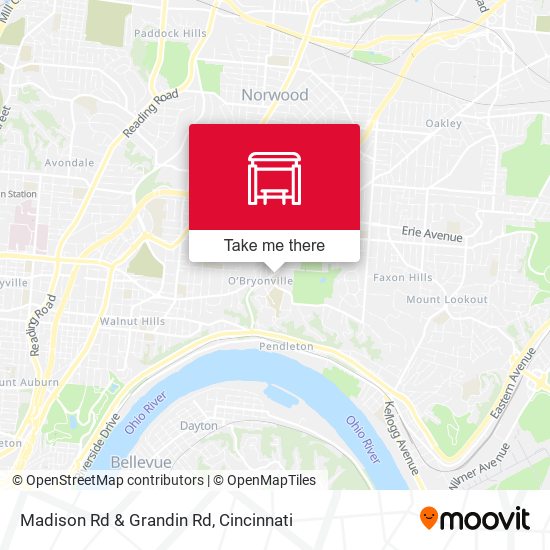 Madison Rd & Grandin Rd map