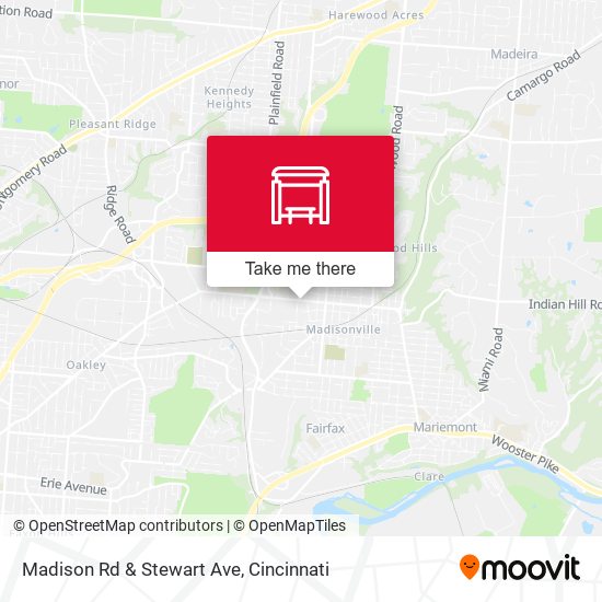 Madison Rd & Stewart Ave map