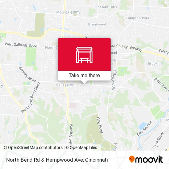 Mapa de North Bend Rd & Hempwood Ave