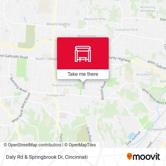 Daly Rd & Springbrook Dr map