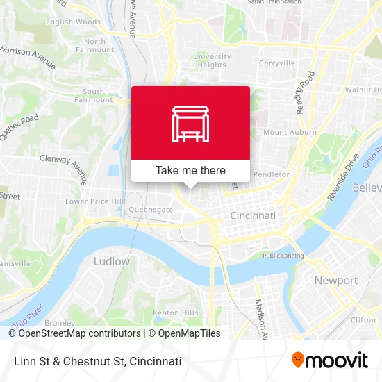 Linn St & Chestnut St map