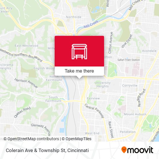Mapa de Colerain Ave & Township St