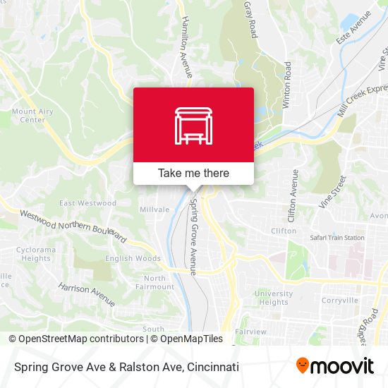 Mapa de Spring Grove Ave & Ralston Ave